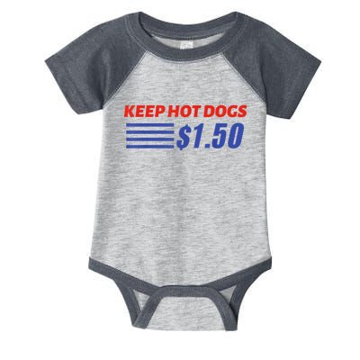 Keep Hot Dogs $1.50 Infant Baby Jersey Bodysuit