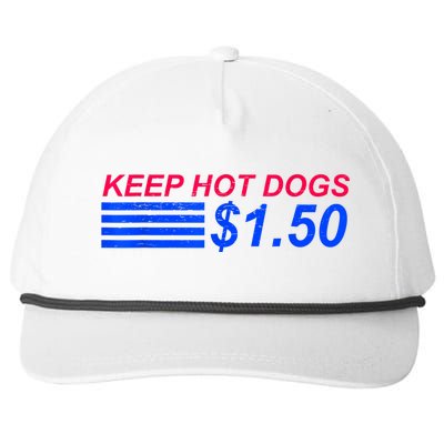 Keep Hot Dogs At 1.50 Dollars Snapback Five-Panel Rope Hat