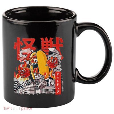 Kaiju Hot Dog Japanese Anime Monster Hotdog 11oz C Handle Ceramic Mug