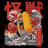 Kaiju Hot Dog Japanese Anime Monster Hotdog Tank Top