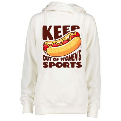 Keep Hot Dogs Out Of Sports Trump Fans Womens Funnel Neck Pullover Hood