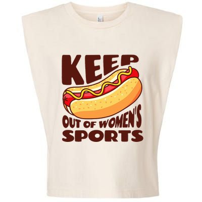 Keep Hot Dogs Out Of Sports Trump Fans Garment-Dyed Women's Muscle Tee