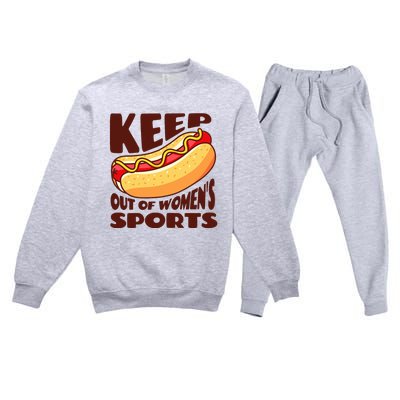 Keep Hot Dogs Out Of Sports Trump Fans Premium Crewneck Sweatsuit Set