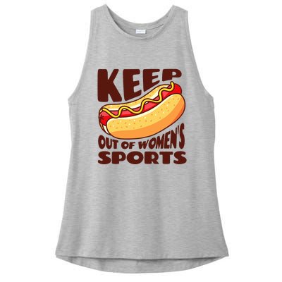 Keep Hot Dogs Out Of Sports Trump Fans Ladies PosiCharge Tri-Blend Wicking Tank