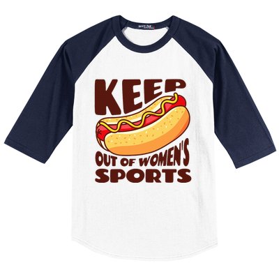 Keep Hot Dogs Out Of Sports Trump Fans Baseball Sleeve Shirt