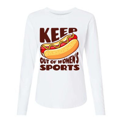 Keep Hot Dogs Out Of Sports Trump Fans Womens Cotton Relaxed Long Sleeve T-Shirt