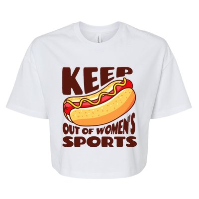 Keep Hot Dogs Out Of Sports Trump Fans Bella+Canvas Jersey Crop Tee