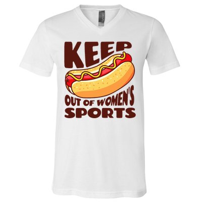 Keep Hot Dogs Out Of Sports Trump Fans V-Neck T-Shirt