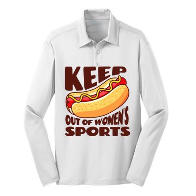 Keep Hot Dogs Out Of Sports Trump Fans Silk Touch Performance Long Sleeve Polo