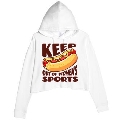 Keep Hot Dogs Out Of Sports Trump Fans Crop Fleece Hoodie