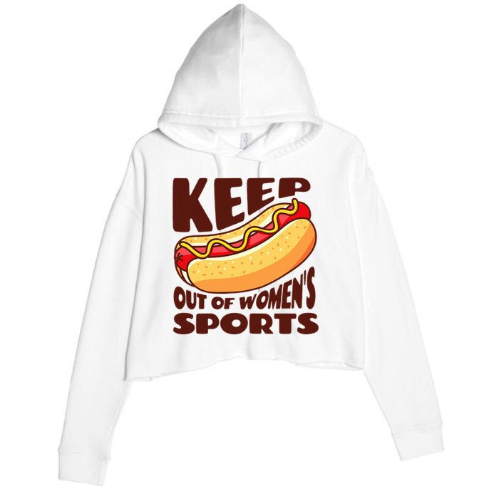 Keep Hot Dogs Out Of Sports Trump Fans Crop Fleece Hoodie