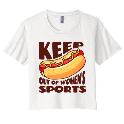 Keep Hot Dogs Out Of Sports Trump Fans Women's Crop Top Tee