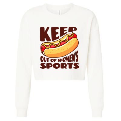 Keep Hot Dogs Out Of Sports Trump Fans Cropped Pullover Crew