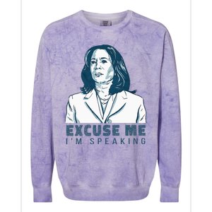 Kamala Harris Excuse Me IM Speaking President 2024 Colorblast Crewneck Sweatshirt