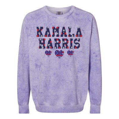 Kamala Harris Election 2024 Graphic Colorblast Crewneck Sweatshirt