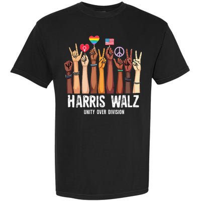 Kamala Harris Election Day Harris Walz Unity Over Division Garment-Dyed Heavyweight T-Shirt
