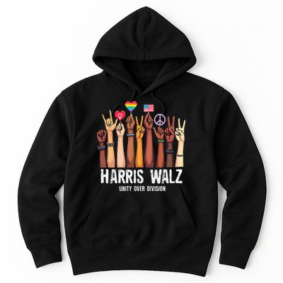 Kamala Harris Election Day Harris Walz Unity Over Division Hoodie