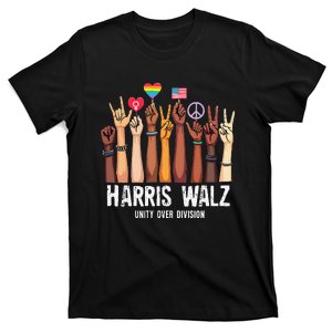 Kamala Harris Election Day Harris Walz Unity Over Division T-Shirt