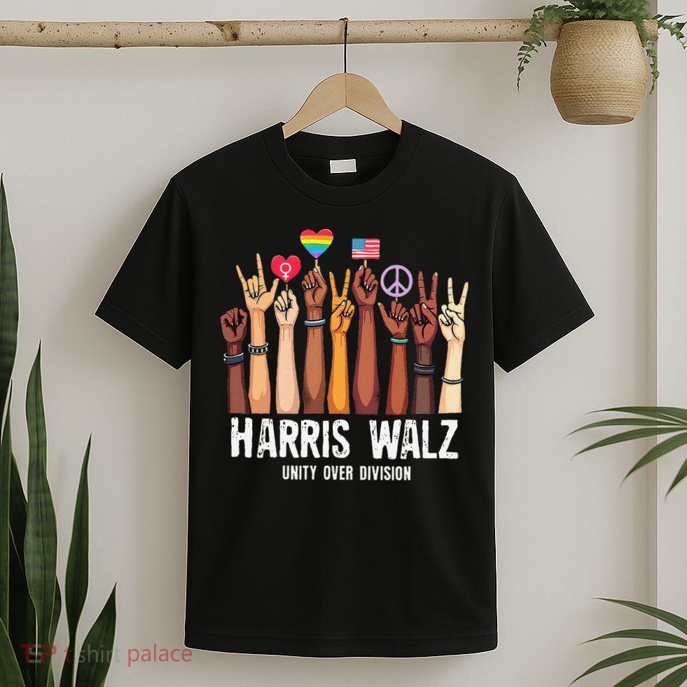 Kamala Harris Election Day Harris Walz Unity Over Division T-Shirt