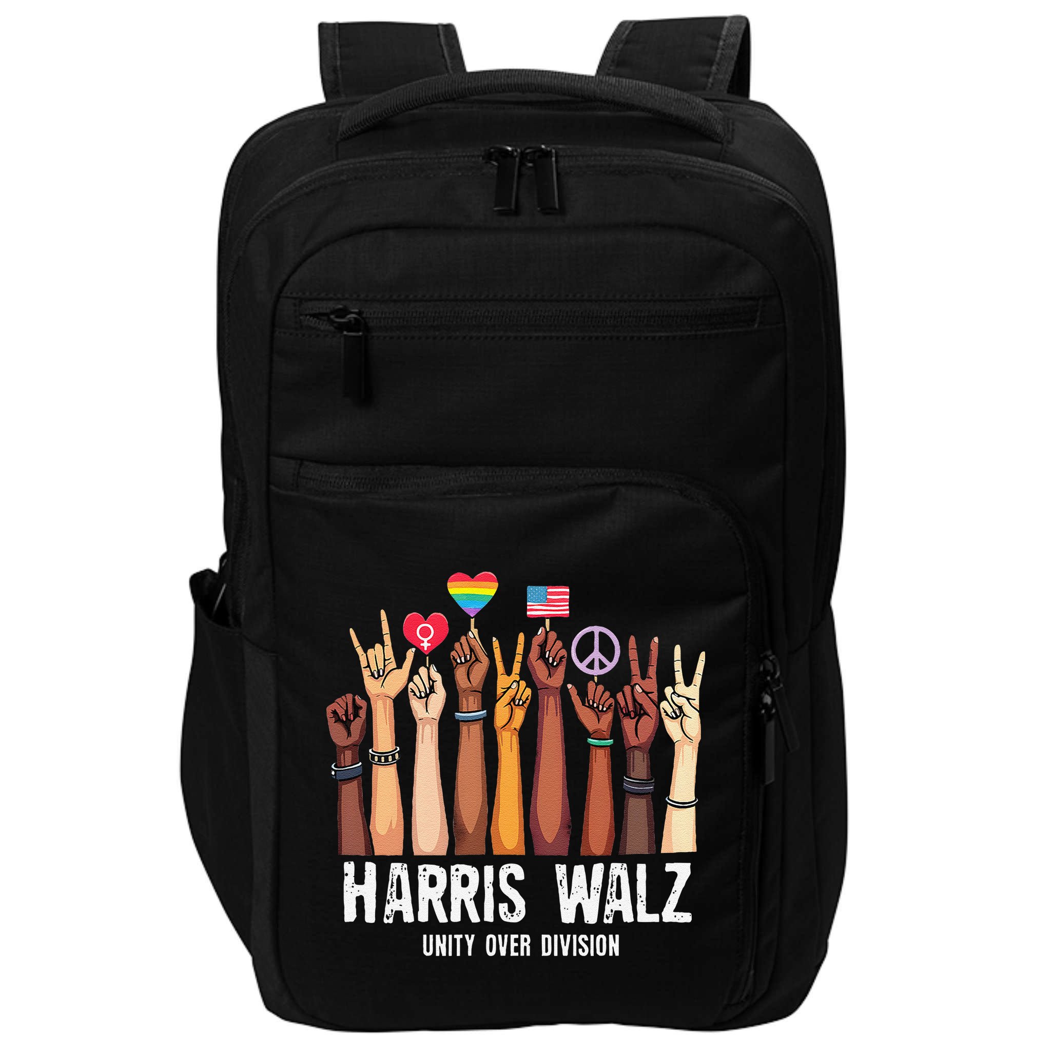 Kamala Harris Election Day Harris Walz Unity Over Division Impact Tech Backpack