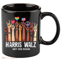 Kamala Harris Election Day Harris Walz Unity Over Division 11oz C Handle Ceramic Mug