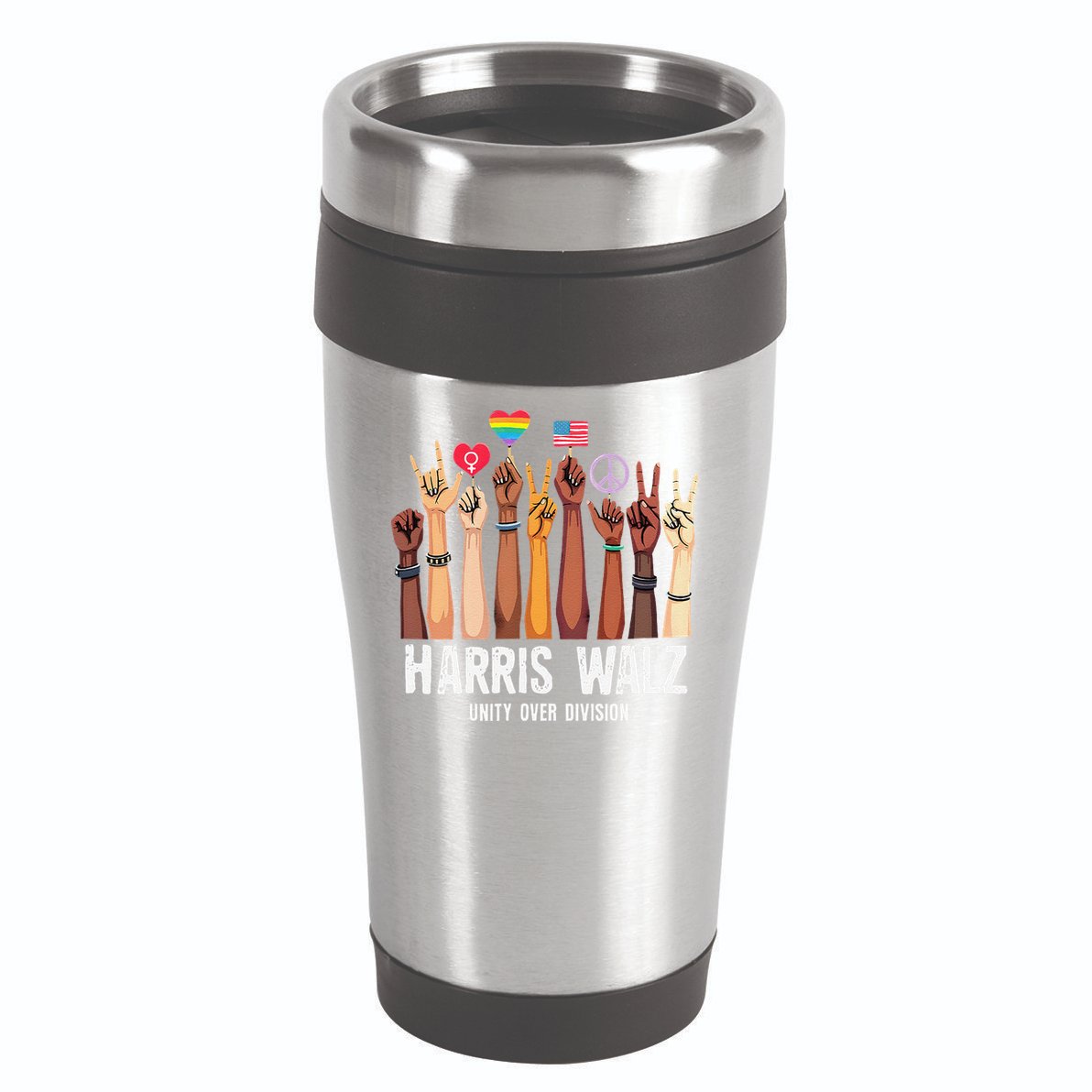 Kamala Harris Election Day Harris Walz Unity Over Division 16oz Travel Tumbler