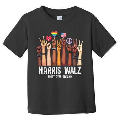 Kamala Harris Election Day Harris Walz Unity Over Division Toddler T-Shirt
