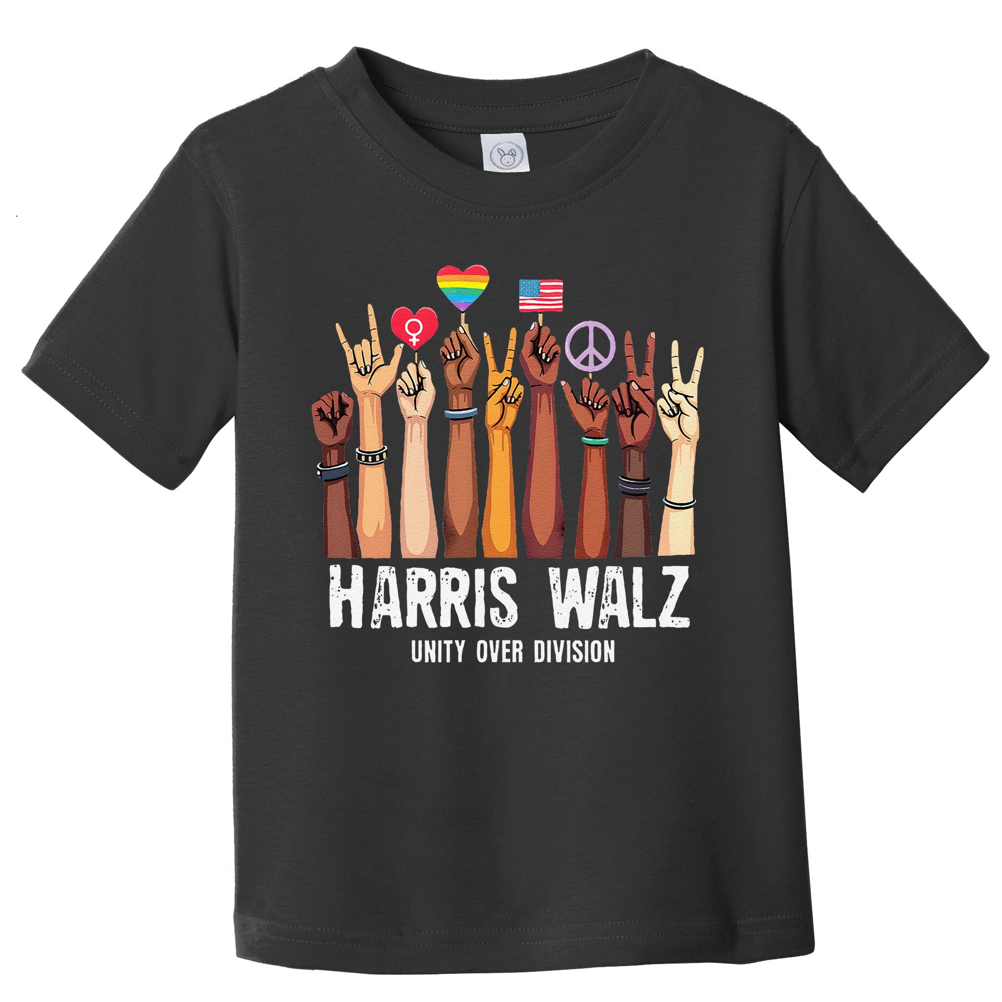 Kamala Harris Election Day Harris Walz Unity Over Division Toddler T-Shirt