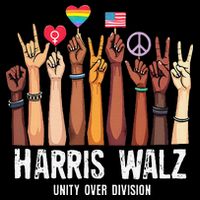 Kamala Harris Election Day Harris Walz Unity Over Division Toddler T-Shirt