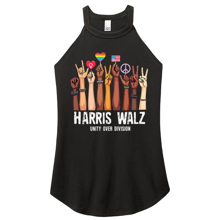 Kamala Harris Election Day Harris Walz Unity Over Division Women's Perfect Tri Rocker Tank