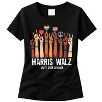 Kamala Harris Election Day Harris Walz Unity Over Division Womens T-Shirt