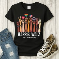 Kamala Harris Election Day Harris Walz Unity Over Division Womens T-Shirt