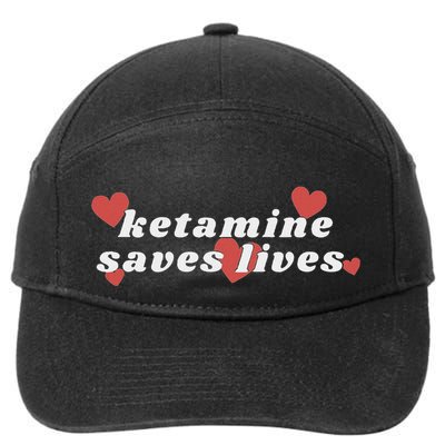 Ketamine Horse Emergency Ketamine Saves Lives 7-Panel Snapback Hat