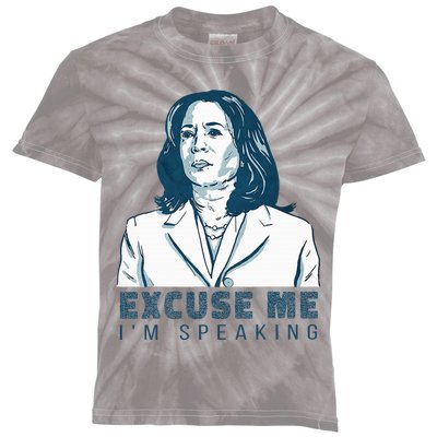 Kamala Harris Excuse Me IM Speaking President 2024 Kids Tie-Dye T-Shirt