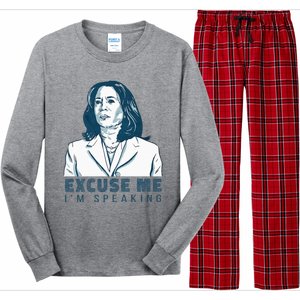 Kamala Harris Excuse Me IM Speaking President 2024 Long Sleeve Pajama Set