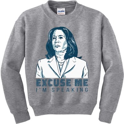 Kamala Harris Excuse Me IM Speaking President 2024 Kids Sweatshirt