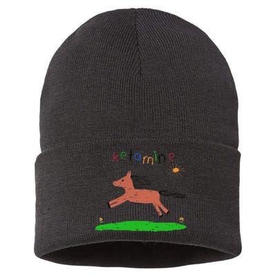 Ketamine Horse Emergency Funny Sustainable Knit Beanie