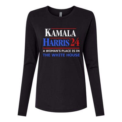 Kamala Harris24 Elect A WomanS Place Is In The White House Womens Cotton Relaxed Long Sleeve T-Shirt