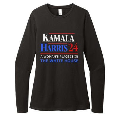 Kamala Harris24 Elect A WomanS Place Is In The White House Womens CVC Long Sleeve Shirt