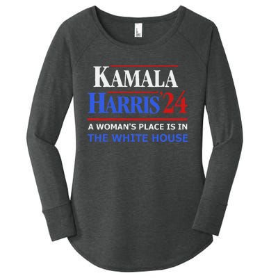 Kamala Harris24 Elect A WomanS Place Is In The White House Women's Perfect Tri Tunic Long Sleeve Shirt