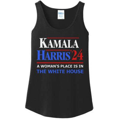 Kamala Harris24 Elect A WomanS Place Is In The White House Ladies Essential Tank