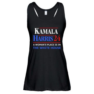 Kamala Harris24 Elect A WomanS Place Is In The White House Ladies Essential Flowy Tank