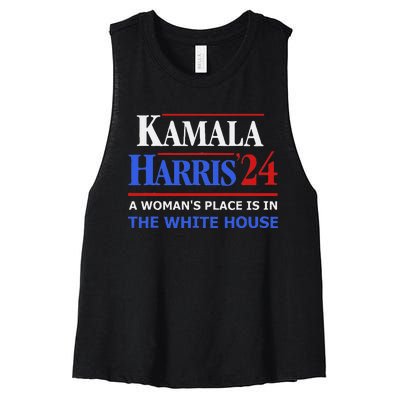 Kamala Harris24 Elect A WomanS Place Is In The White House Women's Racerback Cropped Tank