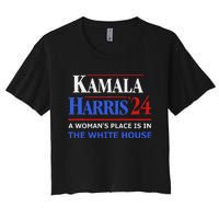 Kamala Harris24 Elect A WomanS Place Is In The White House Women's Crop Top Tee