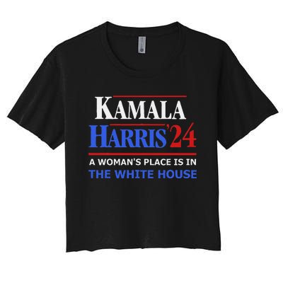 Kamala Harris24 Elect A WomanS Place Is In The White House Women's Crop Top Tee