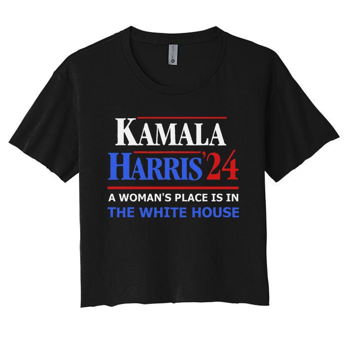 Kamala Harris24 Elect A WomanS Place Is In The White House Women's Crop Top Tee