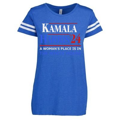 Kamala Harris24 Elect A WomanS Place Is In The White House Enza Ladies Jersey Football T-Shirt