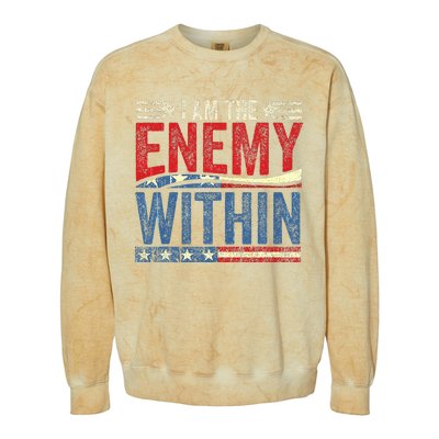 Kamala Harris Enemy Within Antitrump Left Wing Colorblast Crewneck Sweatshirt