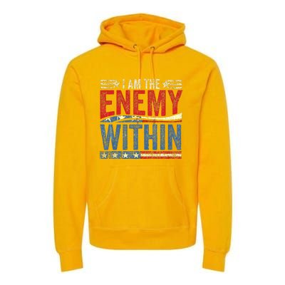 Kamala Harris Enemy Within Antitrump Left Wing Premium Hoodie