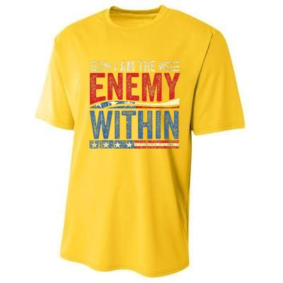 Kamala Harris Enemy Within Antitrump Left Wing Performance Sprint T-Shirt